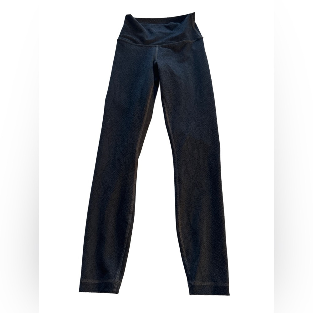 Lululemon Wunder Under Snake Print 2 Navy Black